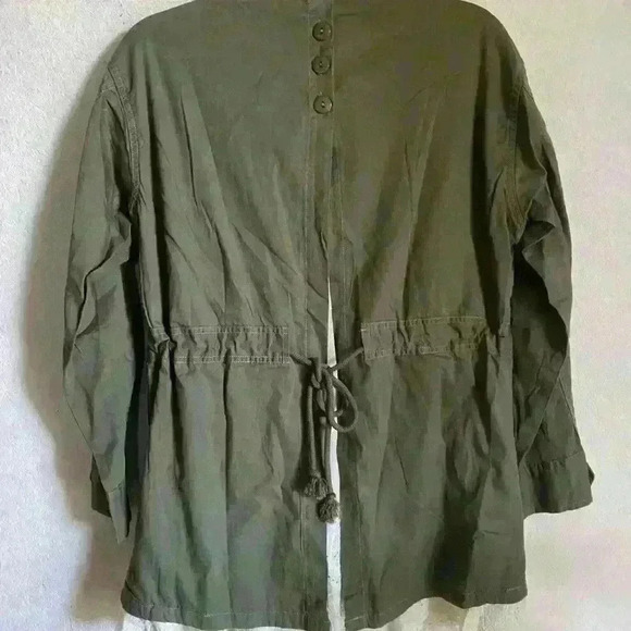 ANTHROPOLOGIE TINY CHARLIE EYELET UTILITY GORPCORE JACKET MOSS GREEN SIZE S - Picture 9 of 13